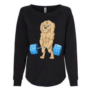 Goldendoodle Weightlifting Womens California Wash Sweatshirt