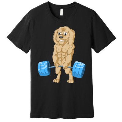 Goldendoodle Weightlifting Premium T-Shirt