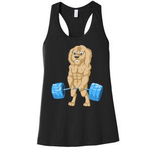 Goldendoodle Weightlifting Women's Racerback Tank