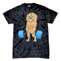 Goldendoodle Weightlifting Tie-Dye T-Shirt