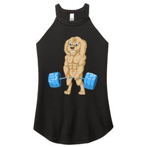 Goldendoodle Weightlifting Women's Perfect Tri Rocker Tank