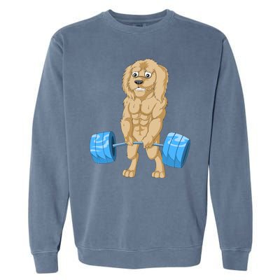 Goldendoodle Weightlifting Garment-Dyed Sweatshirt