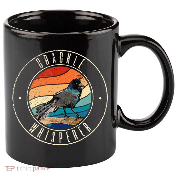 Grackle Whisperer 11oz C Handle Ceramic Mug