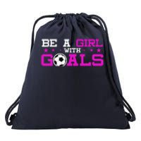 Girl With Goals Soccer  Soccer Funny Drawstring Bag