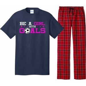 Girl With Goals Soccer  Soccer Funny Pajama Set