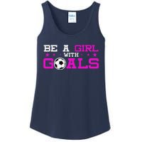 Girl With Goals Soccer  Soccer Funny Ladies Essential Tank