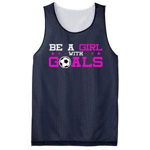 Girl With Goals Soccer  Soccer Funny Mesh Reversible Basketball Jersey Tank