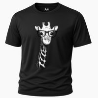 Giraffe With Glasses Gift For Zoo Animal Lovers Cooling Performance Crew T-Shirt