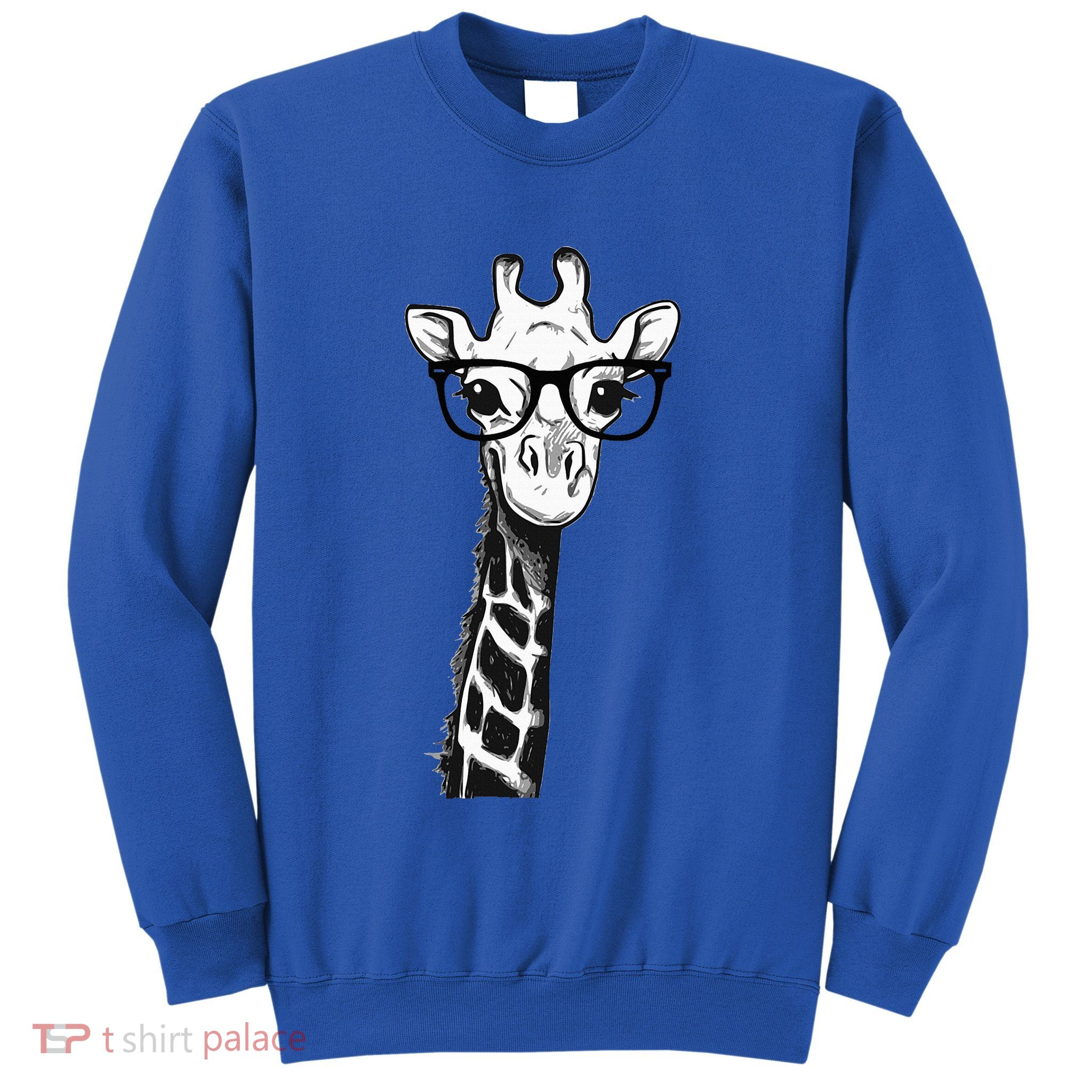 Giraffe With Glasses Gift For Zoo Animal Lovers Sweatshirt