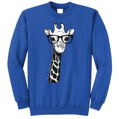 Giraffe With Glasses Gift For Zoo Animal Lovers Sweatshirt