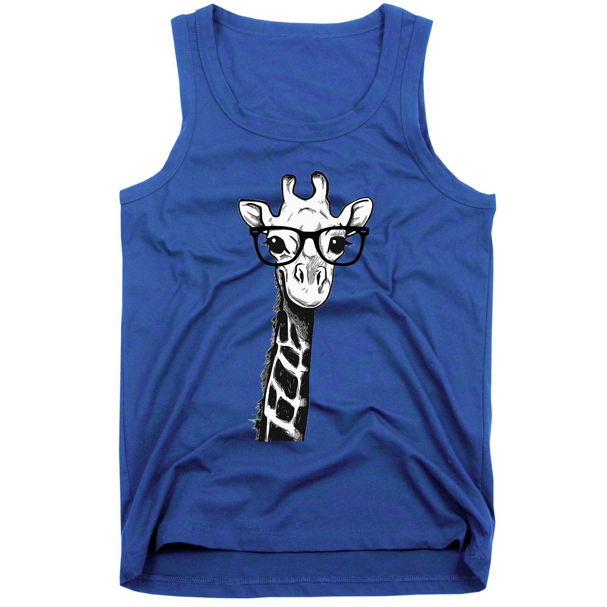 Giraffe With Glasses Gift For Zoo Animal Lovers Tank Top