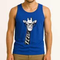 Giraffe With Glasses Gift For Zoo Animal Lovers Tank Top