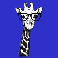 Giraffe With Glasses Gift For Zoo Animal Lovers Tank Top