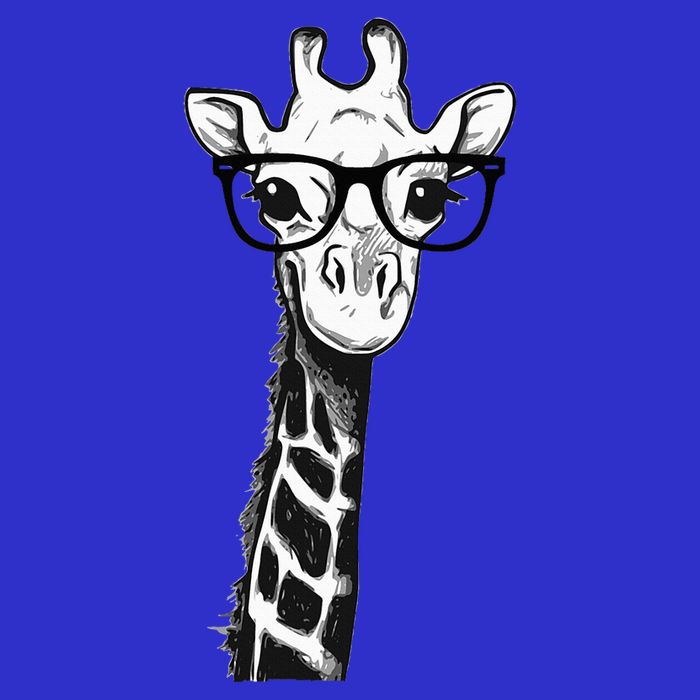 Giraffe With Glasses Gift For Zoo Animal Lovers Tank Top