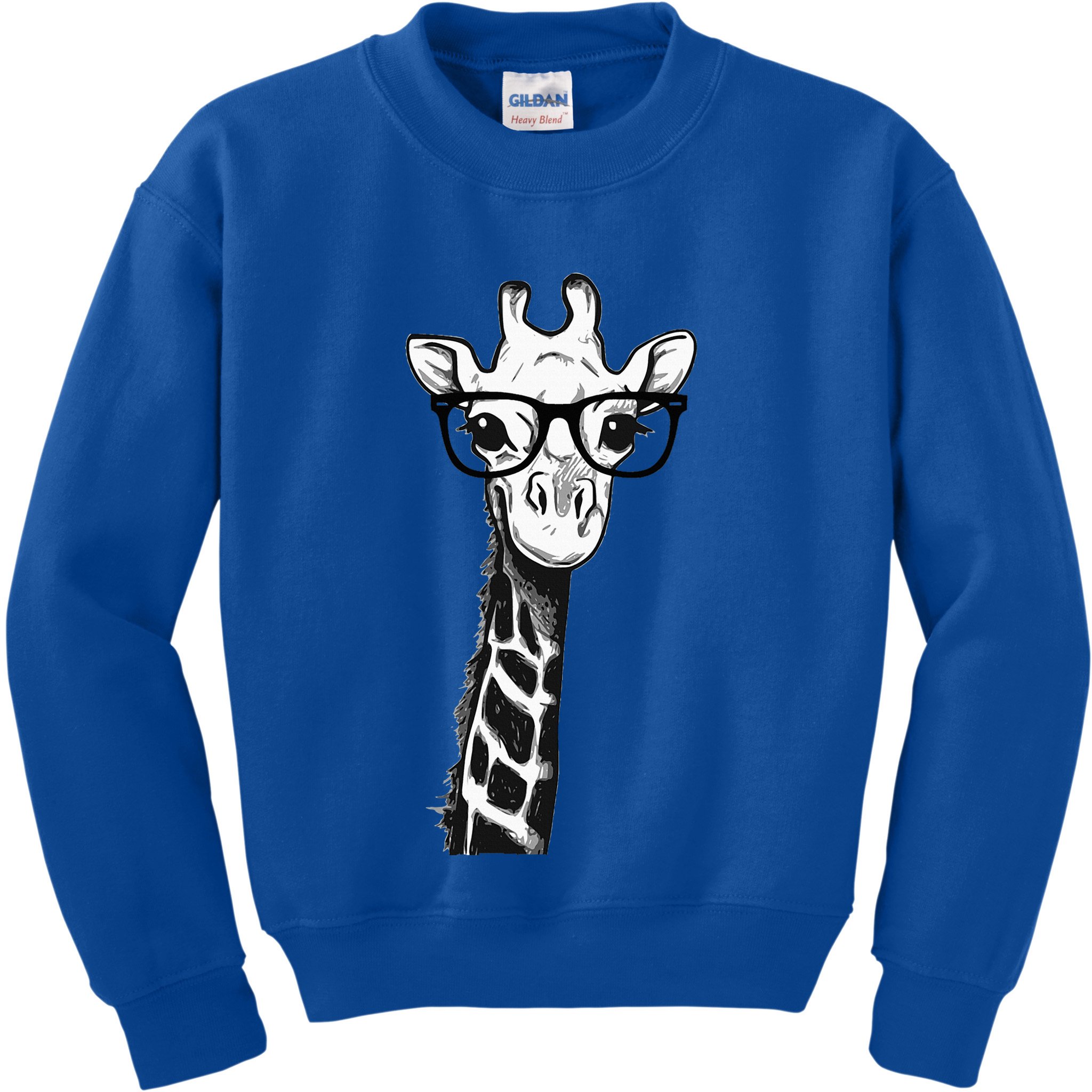 Giraffe With Glasses Gift For Zoo Animal Lovers Kids Sweatshirt