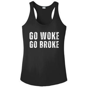 Go Woke Go Broke Ladies PosiCharge Competitor Racerback Tank