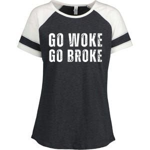 Go Woke Go Broke Enza Ladies Jersey Colorblock Tee