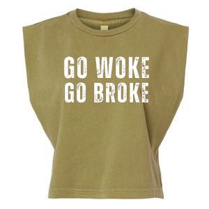 Go Woke Go Broke Garment-Dyed Women's Muscle Tee