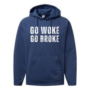 Go Woke Go Broke Performance Fleece Hoodie