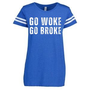 Go Woke Go Broke Enza Ladies Jersey Football T-Shirt