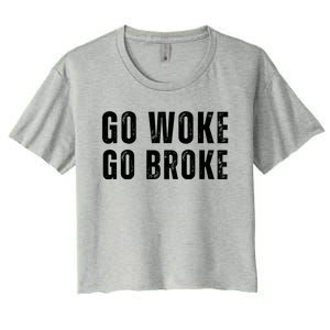 Go Woke Go Broke Women's Crop Top Tee