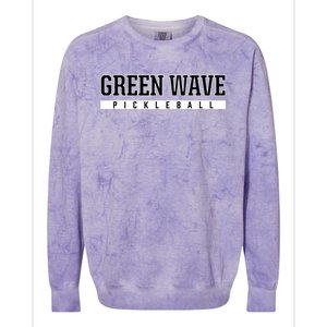 Green Wave Gallatin High School Pickleball Gift Colorblast Crewneck Sweatshirt