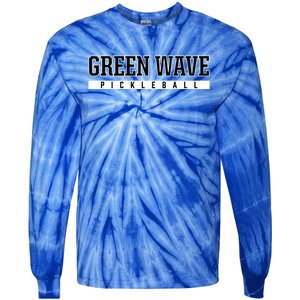 Green Wave Gallatin High School Pickleball Gift Tie-Dye Long Sleeve Shirt