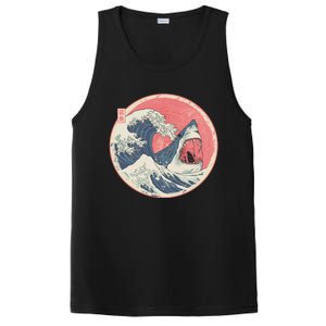 Great Wave Great White Shark Traditional Painting PosiCharge Competitor Tank