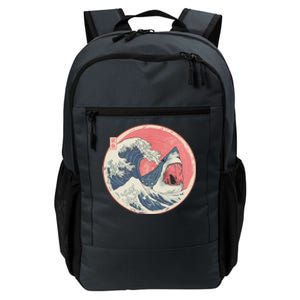 Great Wave Great White Shark Traditional Painting Daily Commute Backpack