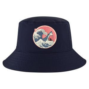 Great Wave Great White Shark Traditional Painting Cool Comfort Performance Bucket Hat