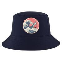 Great Wave Great White Shark Traditional Painting Cool Comfort Performance Bucket Hat