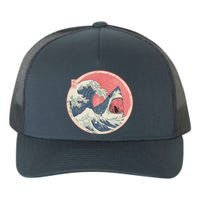 Great Wave Great White Shark Traditional Painting Yupoong Adult 5-Panel Trucker Hat