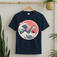 Great Wave Great White Shark Traditional Painting T-Shirt