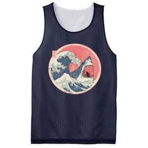 Great Wave Great White Shark Traditional Painting Mesh Reversible Basketball Jersey Tank