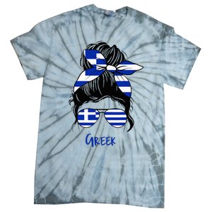 Greek Woman Greece Girl Flag Tie-Dye T-Shirt