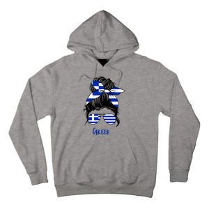 Greek Woman Greece Girl Flag Tall Hoodie