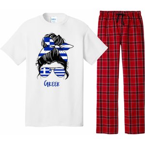 Greek Woman Greece Girl Flag Pajama Set