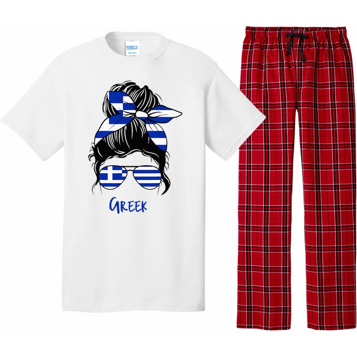 Greek Woman Greece Girl Flag Pajama Set