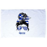 Greek Woman Greece Girl Flag Microfiber Hand Towel