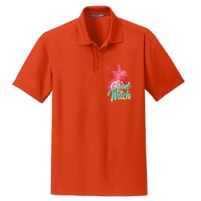 Good Witch Gift Magic Funny Gift Dry Zone Grid Polo