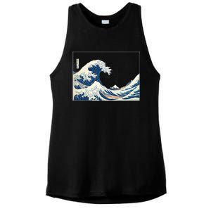 Great Wave  Great Wave Off Kanagawa Japanese Art Ladies PosiCharge Tri-Blend Wicking Tank