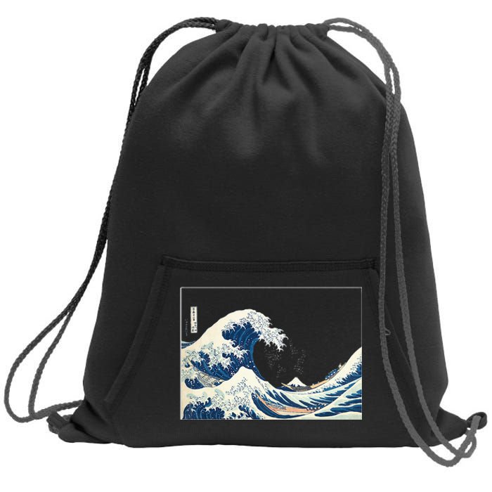 Great Wave  Great Wave Off Kanagawa Japanese Art Sweatshirt Cinch Pack Bag