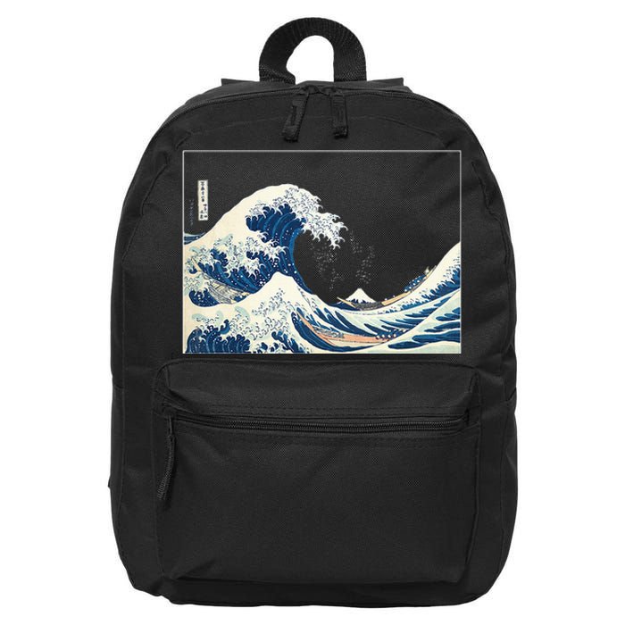 Great Wave  Great Wave Off Kanagawa Japanese Art 16 in Basic Backpack