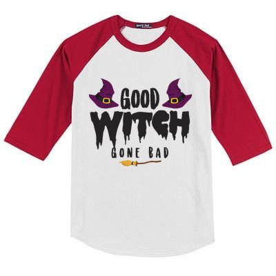 Good Witch Gone Bad Humor Kids Colorblock Raglan Jersey