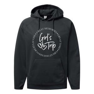 GirlsTrip Weekend Great Memories Great Times Summer Performance Fleece Hoodie