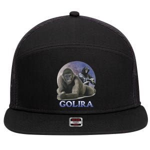 Golira Weird Gorilla 7 Panel Mesh Trucker Snapback Hat