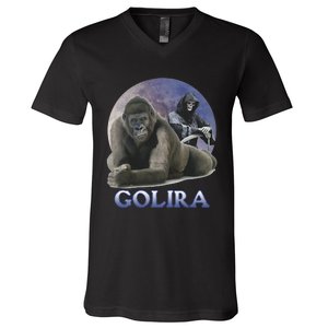 Golira Weird Gorilla V-Neck T-Shirt