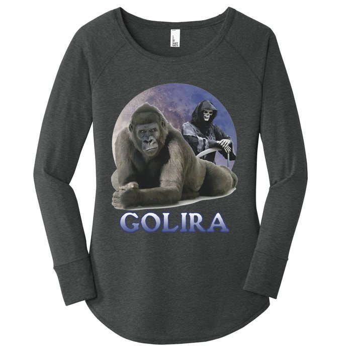 Golira Weird Gorilla Women's Perfect Tri Tunic Long Sleeve Shirt