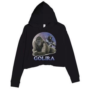 Golira Weird Gorilla Crop Fleece Hoodie