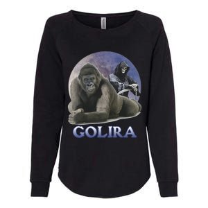 Golira Weird Gorilla Womens California Wash Sweatshirt